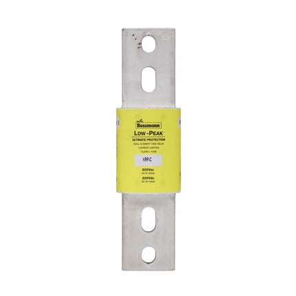 Eaton Bussmann Series KRP-C Fuse, Current-limiting, Time-delay, 600 Vac, 300 Vdc, 1600A, 300 kAIC at 600 Vac, 100 kAIC Vdc, Class L, Bolted blade end X bolted blade end, 1700, 3, Inch, Non Indicating, 4 S at 500%