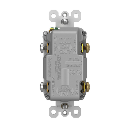 radiant® Tamper-Resistant 20A Duplex Self-Test GFCI Receptacles with SafeLock® Protection, Type A/C Outlet, White
