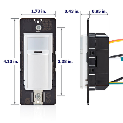 Decora Occupancy Motion Sensor Light Switch, Auto-On, 5A, Residential Grade, Single Pole or 3-Way