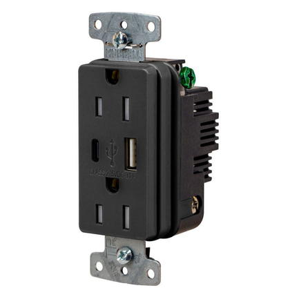 USB Charger Duplex Receptacle, 15A 125V,2-Pole 3-Wire Grounding