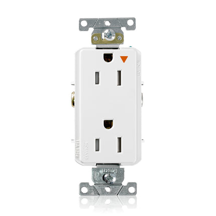 LEVITON T1626-IGW WH DEC DUPL TR REC 515R 2P3W 15A125V