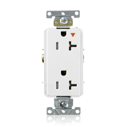 LEVITON T1636-IGW WH DEC DUPL TR REC 2P3W 520R 20A-125V
