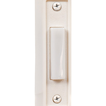 Surface Mount Rectangle Lighted Push Button in White