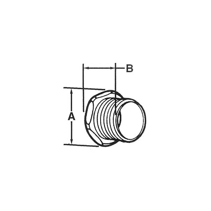 1" Long Conduit Speed Nipple - Zinc Die Cast 3/4"
