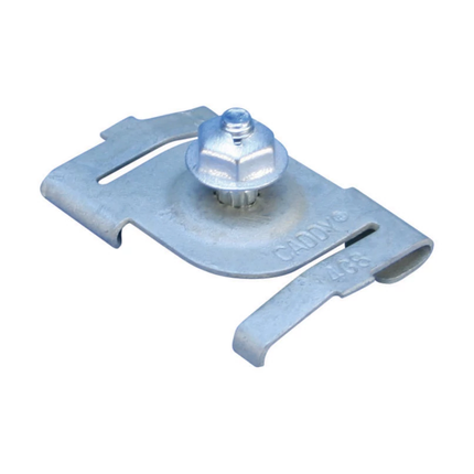 4G8 Twist Clip for Track Lighting, CADDY ARMOUR, 15/16" T-Grid, #8 Screw, 5/8" Screw, Pal Nut