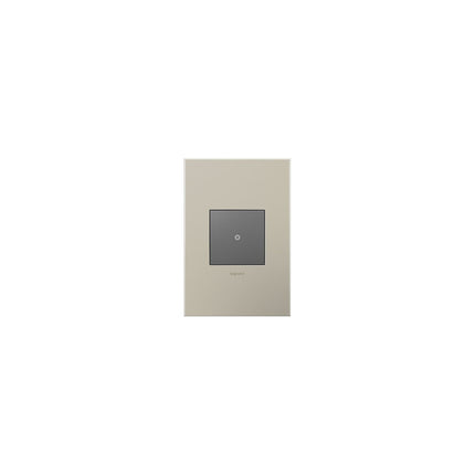 adorne® Satin Nickel 1-Gang Screwless Wall Plate