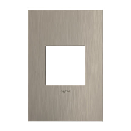 adorne® Satin Nickel 1-Gang Screwless Wall Plate