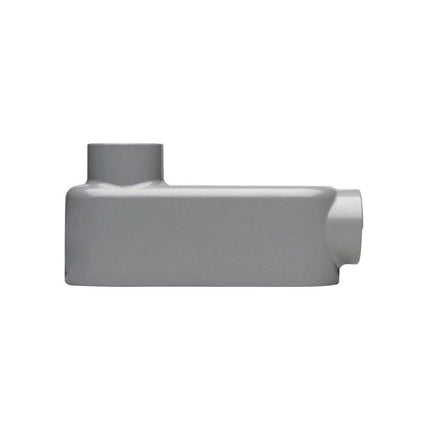 Eaton Crouse-Hinds series Condulet Series 5 conduit outlet body, Rigid/IMC, Copper-free aluminum, LB shape, Body, traditional cover and gasket, 1"
