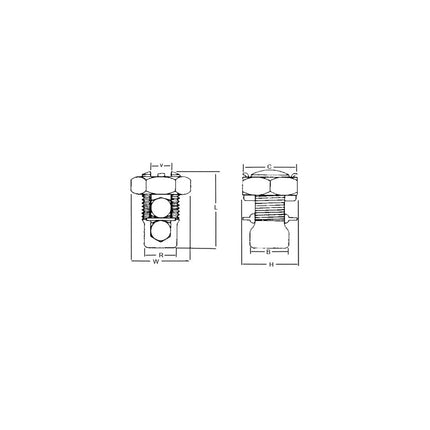Split Bolt Connectors With Spacer Dual Rated For Copper & Aluminum Conductors 500MCM