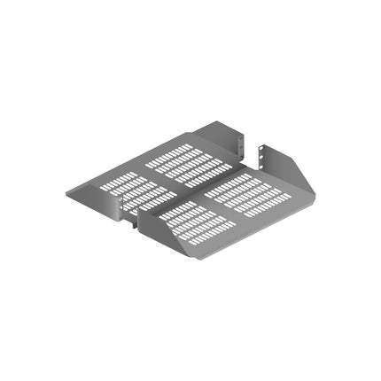Double-Sided Low-Profile Vented Shelf - for 19" Rack - Black