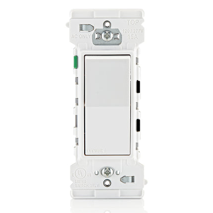 LEVITON E5601-W DECORA EDGE 15A 120/277V SP WH