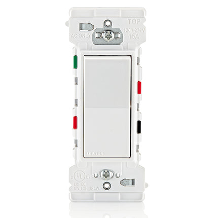 LEVITON E5603-W DECORA EDGE 15A 120/277V 3W WH