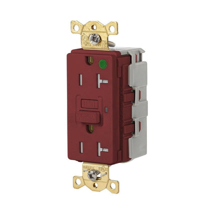 HUBBELL SNAPGFTW83R 20A 125VAC COM HG TRWR SNAP GFR RED