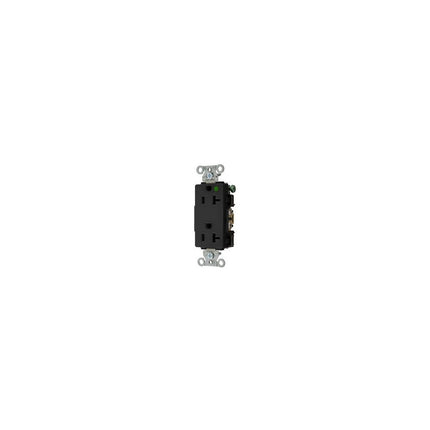 HUBBELL 2182BK RCPT DECO DUP HG HUBPRO 20A/125V BK