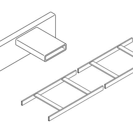 Universal Cable Runway - 12"W x 1.5"H x 9.96'L - Black