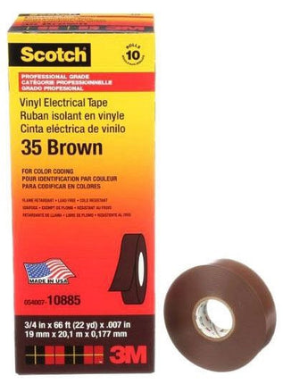 Scotch® Vinyl Electrical Tape 35, Brown, 19 mm x 20 m