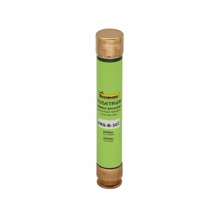 Eaton Bussmann series FRS-R fuse, 20 A, Dual, Class RK5, Non-indicating, Ferrule end x ferrule end, 10 sec at 500%, 20 kAIC at 300 Vdc,200 kAIC at 600 V, Standard, 600 V, 300 Vdc