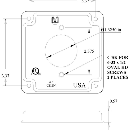 11421, Electrical Square Box Cover