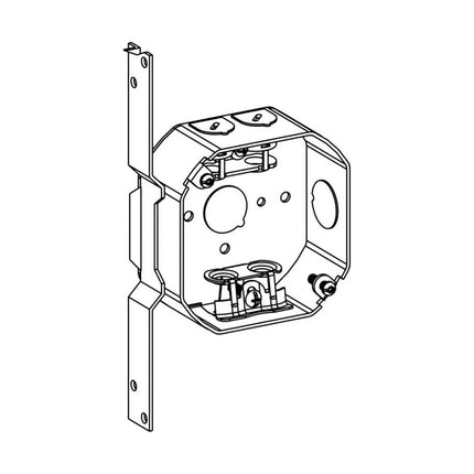 ORBIT 4RB-MC-FB 4 IN OCT. STEEL MC BOX 1-1/2 IN + FB BRACKET