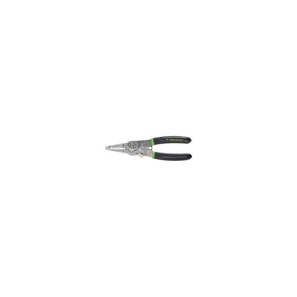 Multi-Functional Type; 9 Inch; 18 AWG (Solid), 20 AWG (Stranded) min. Wire Size; 8 AWG (Solid), 10 AWG (Stranded) Max. Wire Size; Extended Cushion Grip Handle Type; High Grade Stainless Steel Blade Material; Vinyl Handle Material