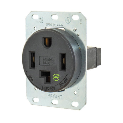HUBBELL 9430FR RCPT, 30A 125/250V, 14-30R