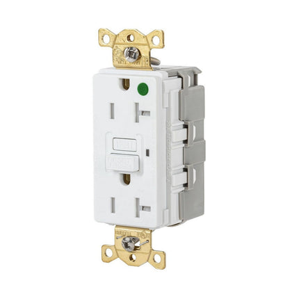 HUBBELL SNAPGFTW83W 20A 125VAC COM HG TRWR SNAP GFR WHITE