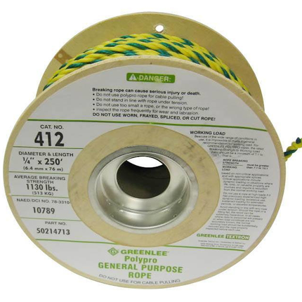 1/4" X 250' Polypro General Purpose Rope