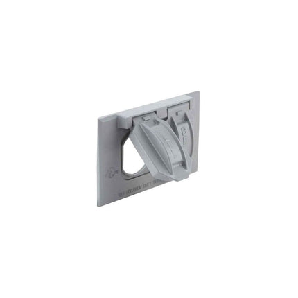 RACO 5180-0 1G HORIZONTAL WP COVER DUPLEX - GRAY