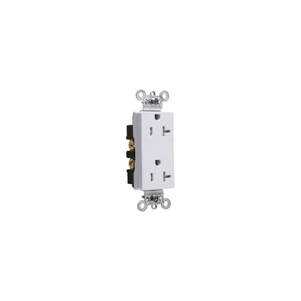 PASS&SEYM. TR26342-W TR DECO RECEP 20A 125V SIDE WIRE WH