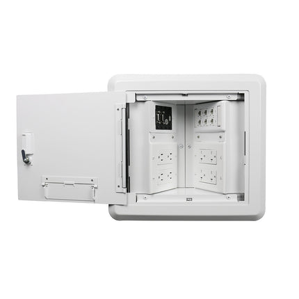 WIREMOLD EHWB8-WH 8-GANG RECESSED HINGED WALL BOX