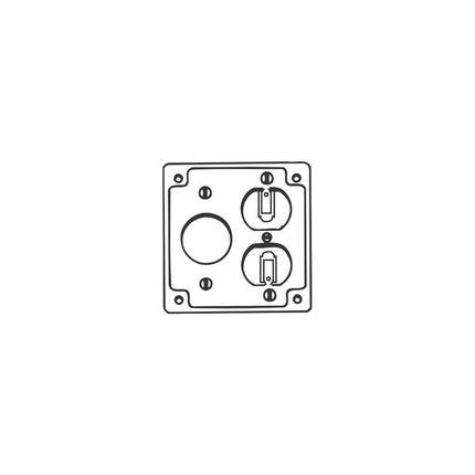 THOMAS & BETTS RS3 STL CVR USE W/1 SGL &1 DPLX RCPT