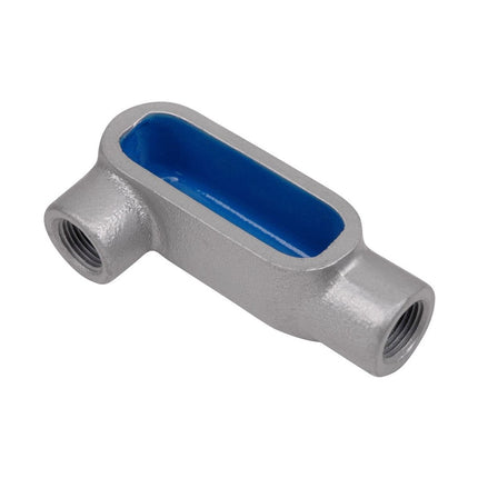 THOMAS & BETTS LR777-G COND BODY LRSHAPE FRM7 2-1/2IN GRY