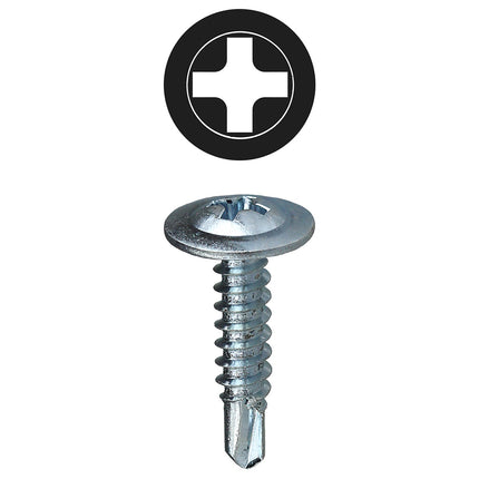 DOTTIE TEKWT812 #8 X 1/2IN PHILLIPS WAFER HEAD SELF DRILLING SCREW (500 PACK)