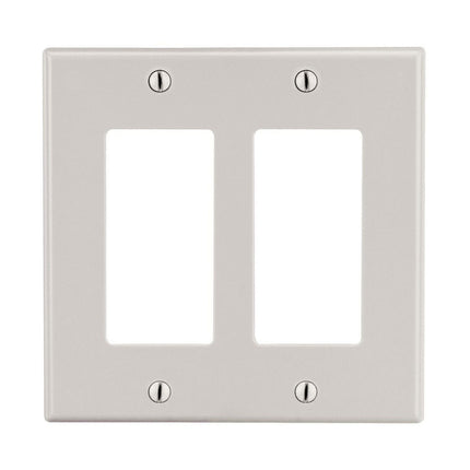 HUBBELL P262LA WALLPLATE 2-G 2) DEC LA