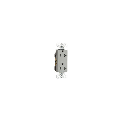 PASS&SEYM. TR26342-GRY TR DECO RECEP 20A 125V SIDE WIRE GY