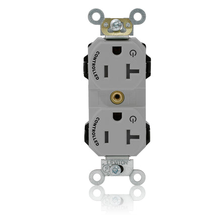 LEVITON M5362-2SG LLOK 20A CONTROLLED REC GRY