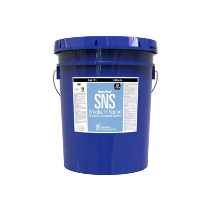 SPECIFIED SNS105W SPECSEAL SERIES SNS SMOKEN SOUND ACOUSTICAL SEALANT WHITE - 5 GAL. PAIL 1,155 CU. IN. (19.0 L)