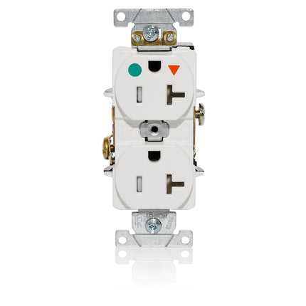 LEVITON T8300-IGW WH DUP TR HG REC 2P3W 520R 20A125V
