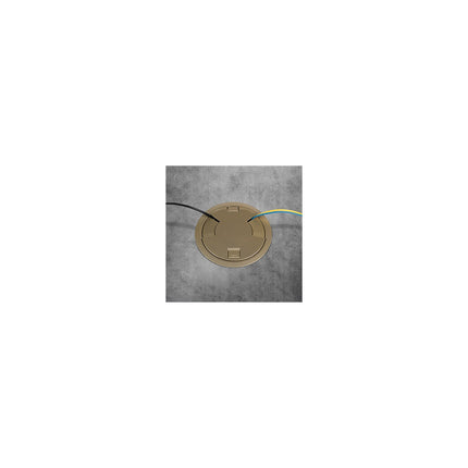 8AT Prewired Evolution‚Ñ¢ Poke Thru Device, Surface Style Cover, Brass