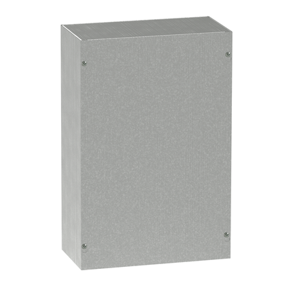 Screw-Cover Enclosure Type 1 no Knockouts, 18x12x4, Galvanized, Steel
