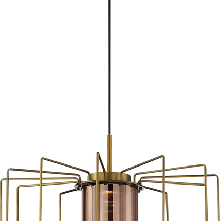 Wired; LED 1 Light; Pendant; Brushed Nickel Finish with Clear Glass