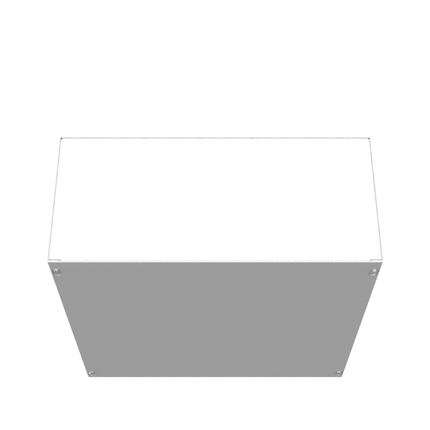 18x8x18 Screw Cover Type 1 UL Steel No KO Gray Cover w/ Teardrop Slots Holes In Back