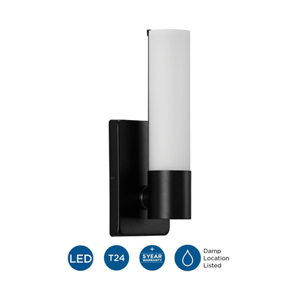 PROGRESS LIGHTING P710047-031-30 P710047-031-30 CONTEMPORARY MODERN LED WALL BRACKET FROM THEIR BLANCO LED COLLECTION BLACK FINISH