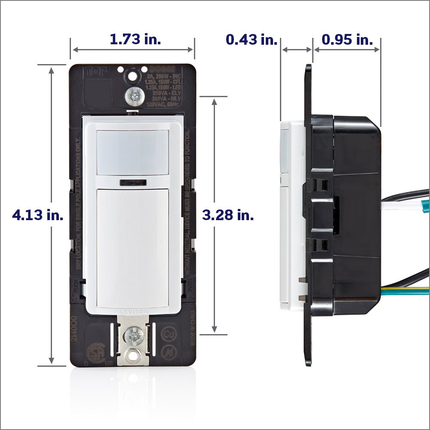 Decora Occupancy Motion Sensor Light Switch, Auto-On, 2A, Residential Grade, Single Pole