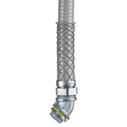 Kellems Wire Management, Liquidtight System, 45 Degree, 1 1/2", Non-Insulated with Mesh