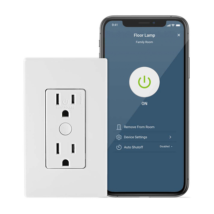 Decora Smart Outlet, Tamper-Resistant 15A, Wi-Fi 2nd Gen
