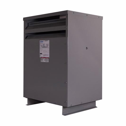 Eaton General purpose ventilated transformer, Fungus proof, CU wndngs, DOE 2016, NEMA 2, FR944, 220°C, 150 kVA, E-S shield, Fl/wall mt uprt, 3-ph, PV: 480V delta, SV: 208Y/120, NEMA ST-20, 2 at +2.5%, 4 at -2.5%, 80°C, 150 kVA, WS61, 283B