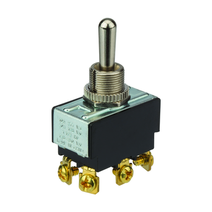 DPDT 10 Amp Toggle Switch with Bat Handle On-Off-On Pull