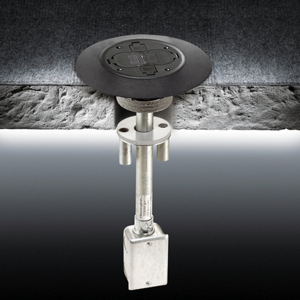 2x2 Flush Duplex Series, Complete Unit, Black