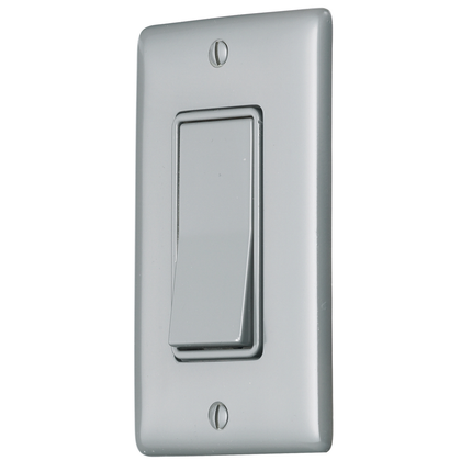 tradeSELECT® Decorator Rocker Switch, Single Pole 15A Push Back and Side Wired